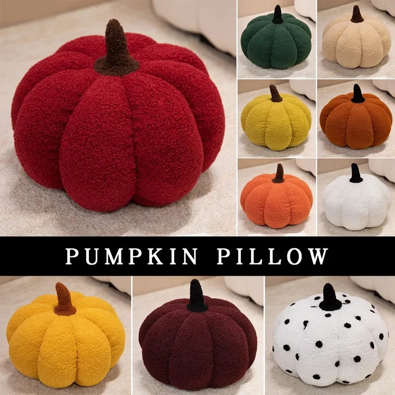 Fluffy Wave Point Pumpkin Plush Pillow