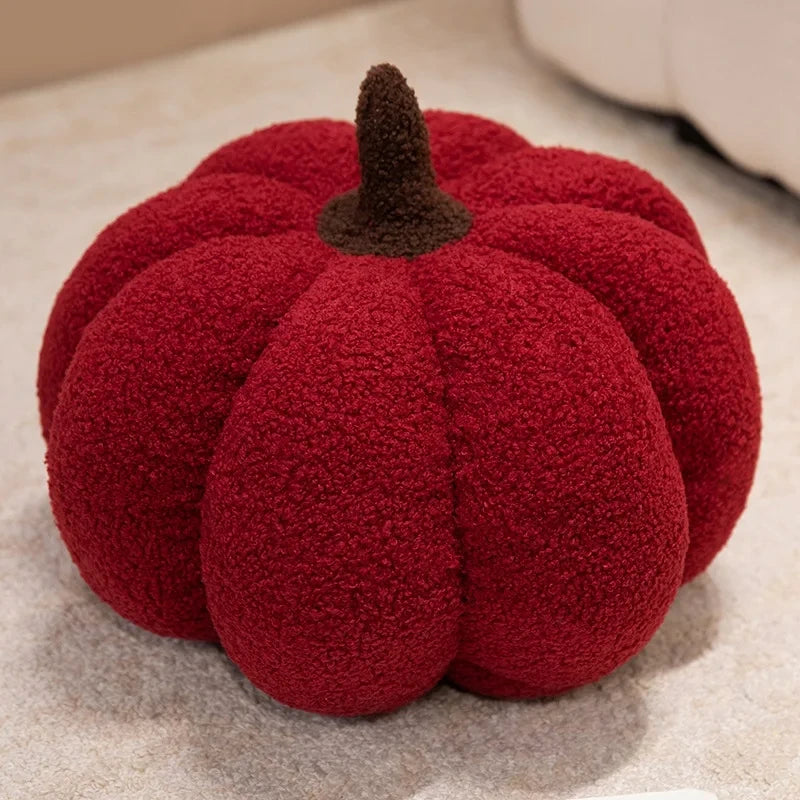 Fluffy Wave Point Pumpkin Plush Pillow