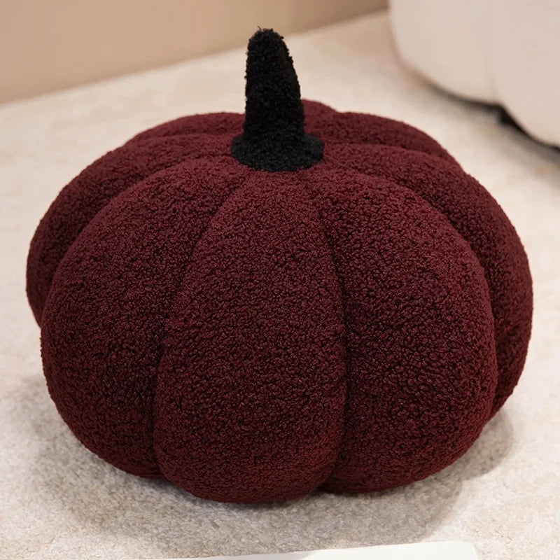 Fluffy Wave Point Pumpkin Plush Pillow