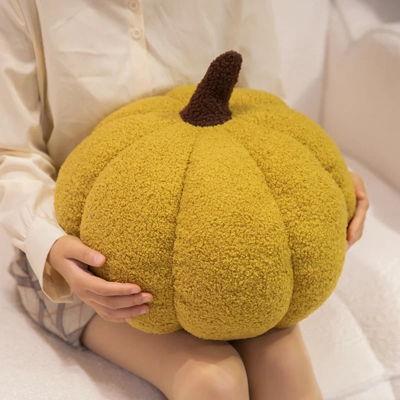 Fluffy Wave Point Pumpkin Plush Pillow