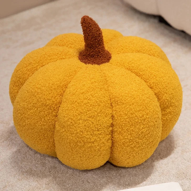 Fluffy Wave Point Pumpkin Plush Pillow