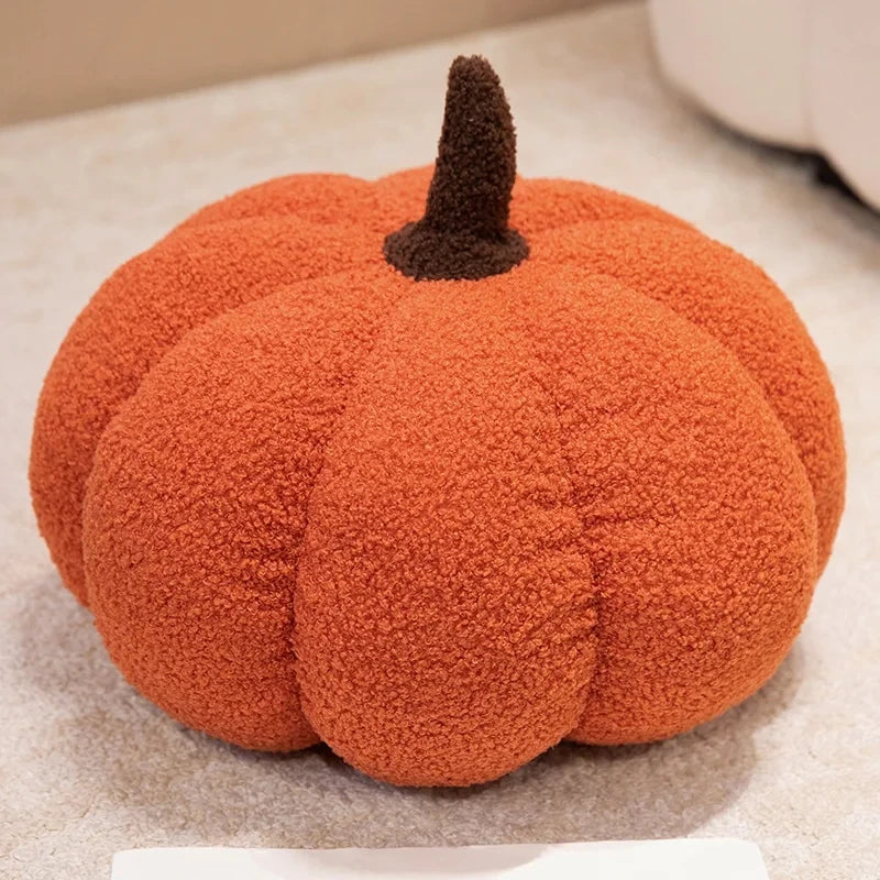 Fluffy Wave Point Pumpkin Plush Pillow